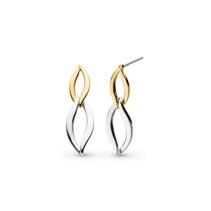 Entwine Twine Link Golden Drop Earrings