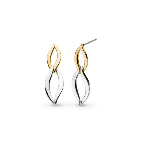 Entwine Twine Link Golden Drop Earrings
