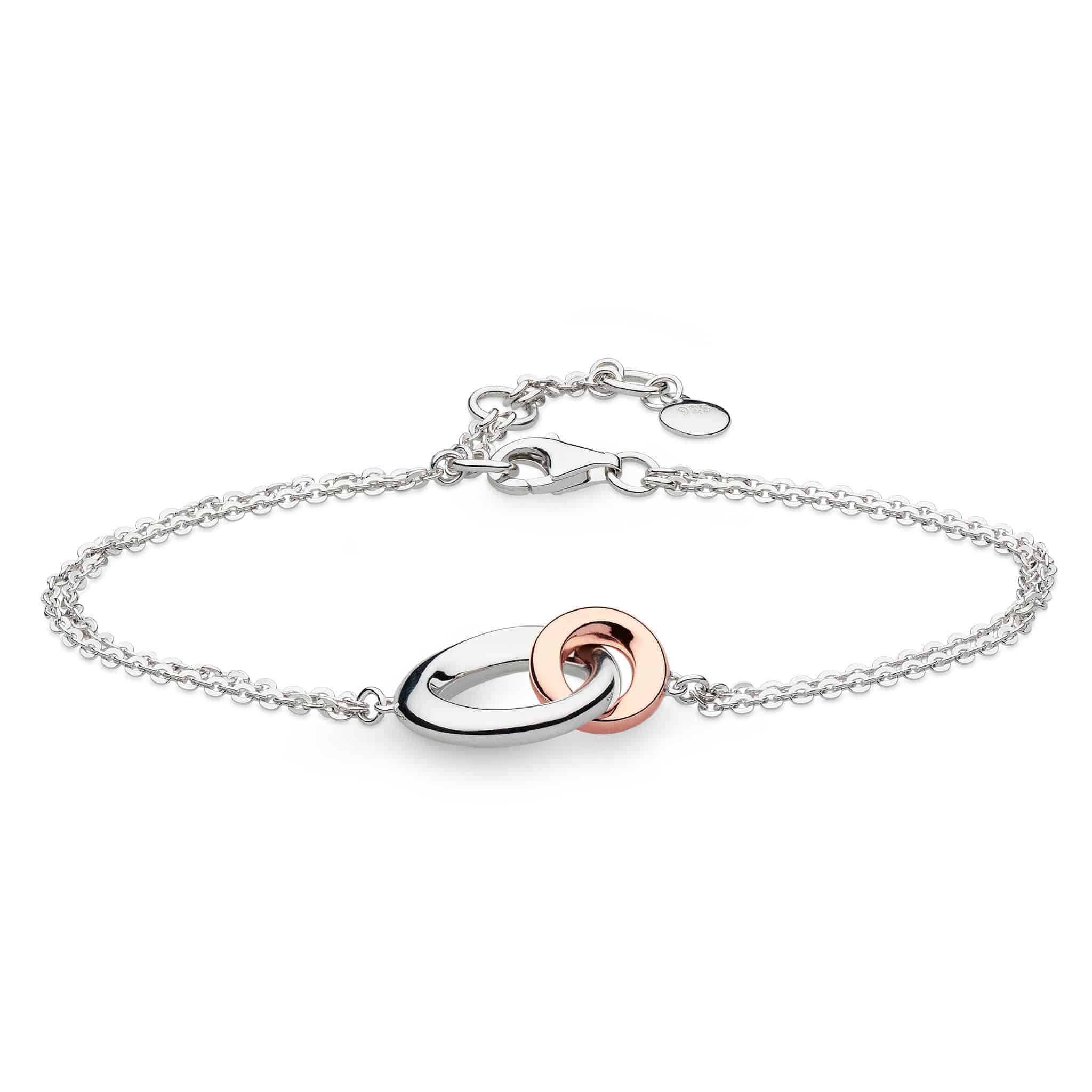 Bevel Cirque Link Blush RP/RGP Double Chain 7.5" Bracelet