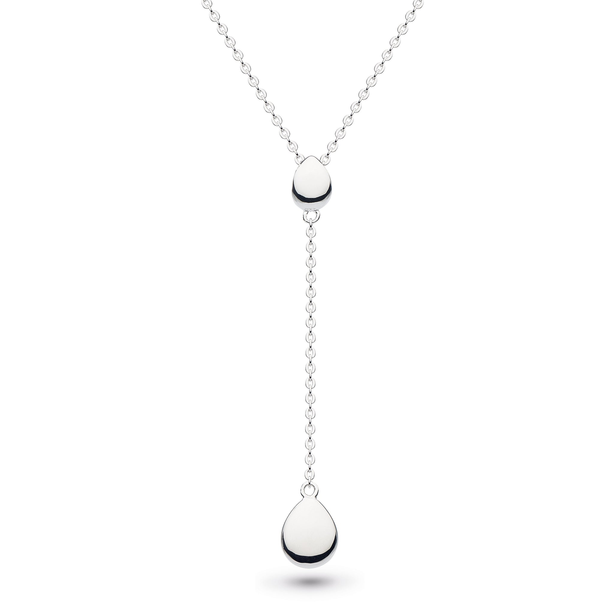 KH Dro Coast Pebbles Chain RP Lariat 18" Necklace