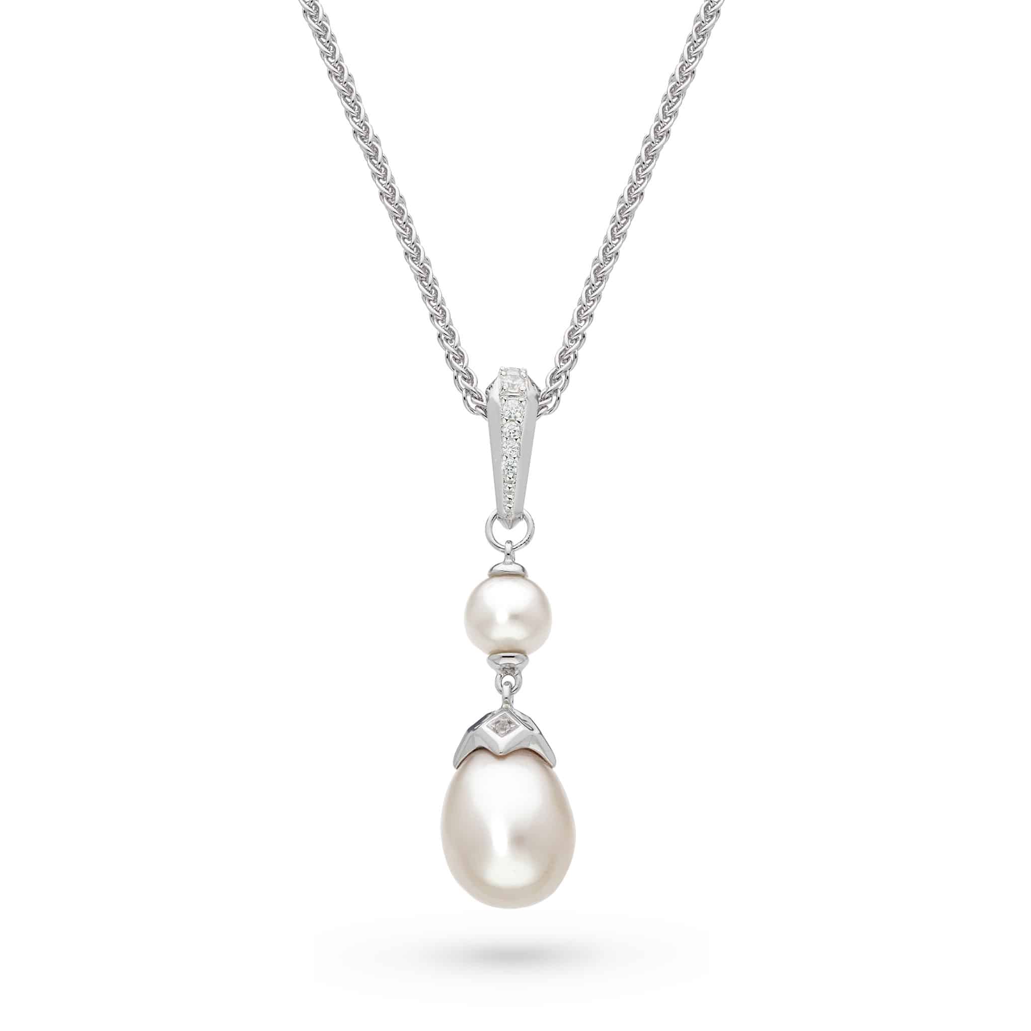 Revival Astoria Glitz Pearl FP CZ RP 18" Necklace