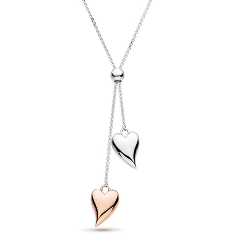 Desire Cherish Blush RP/RGP Heart 22" Lariat Necklace (H)