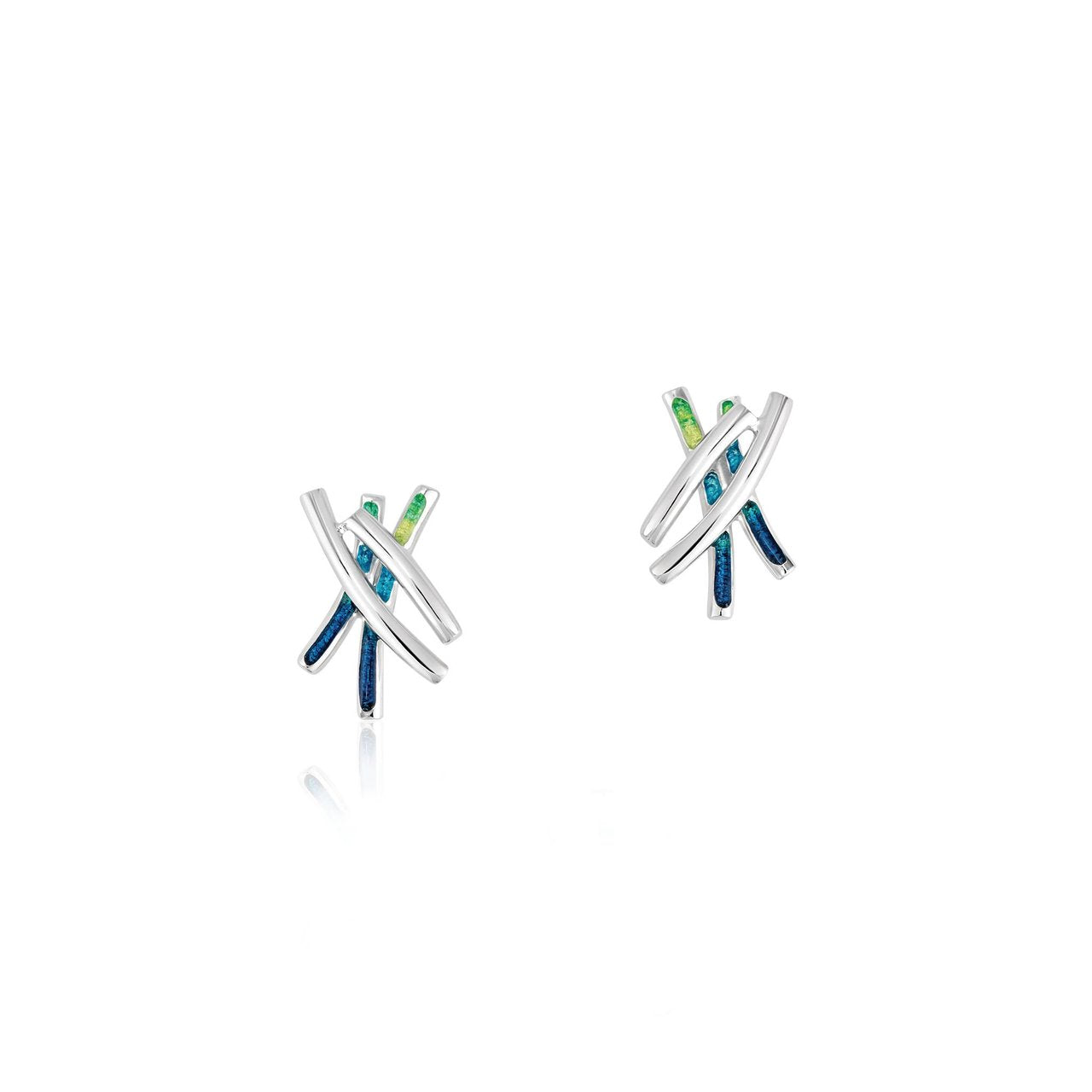 Wild Grasses Small 4-Strand Stud Earrings