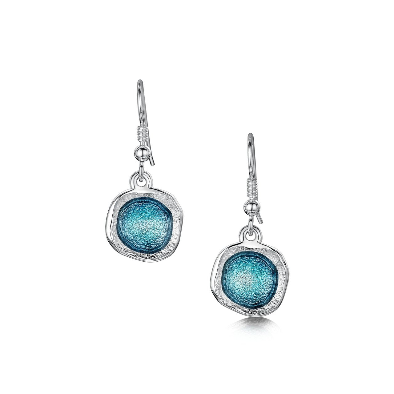 Lunar Sterling Silver Single Drop Earrings in Lichen Enamel