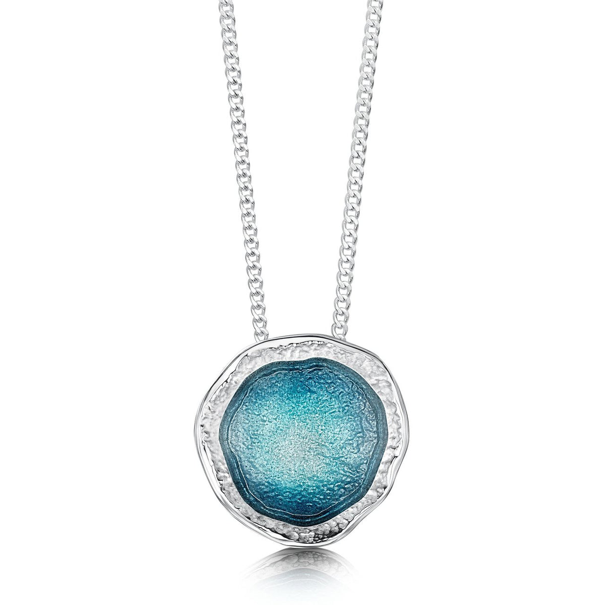Lunar Sterling Silver Pendant Necklace in Lichen Enamel