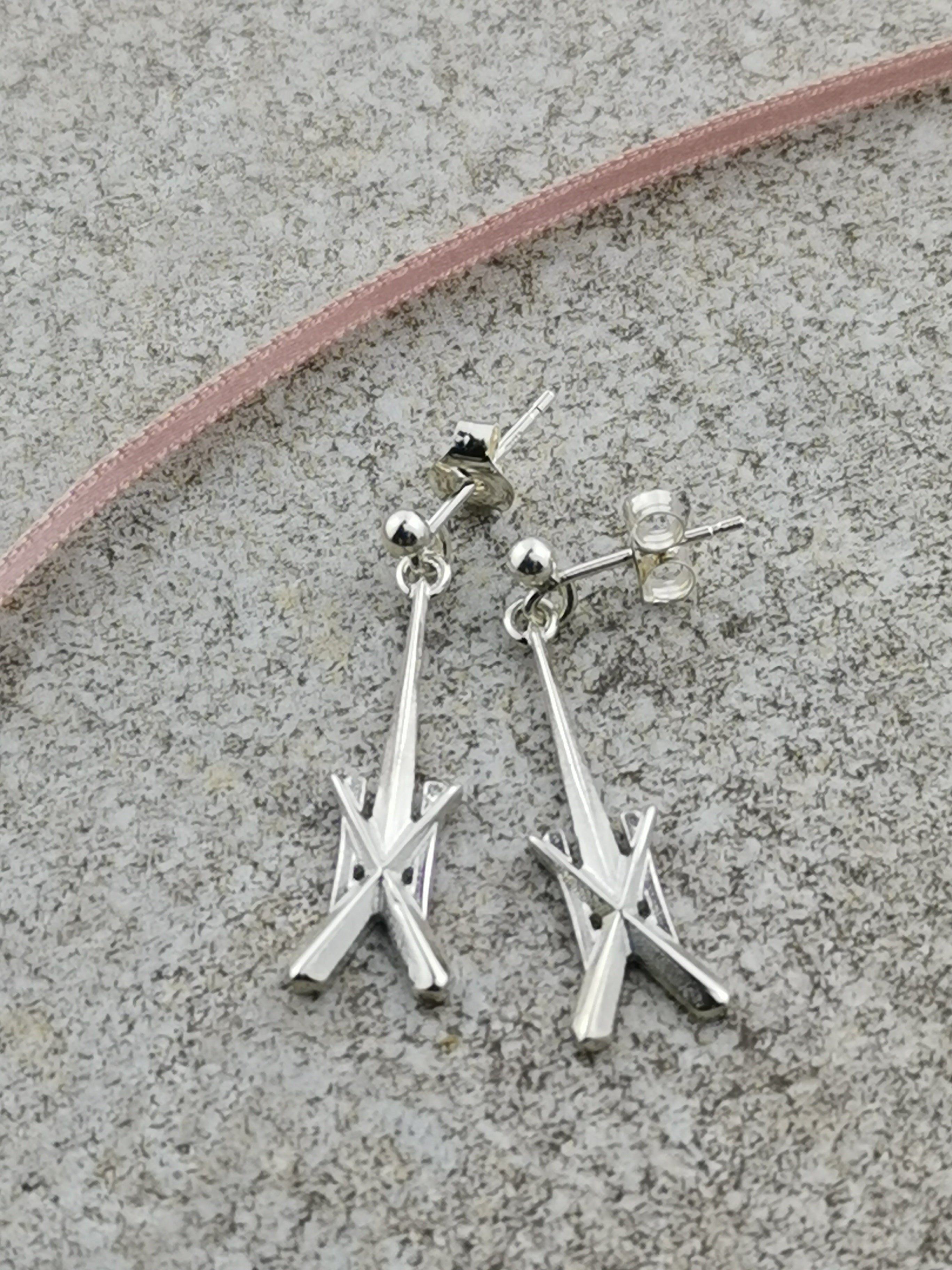 Sterling Silver St Michael's Spire earrings