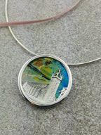 Limited Edition Dichroic Glass St Michael's Church Necklace