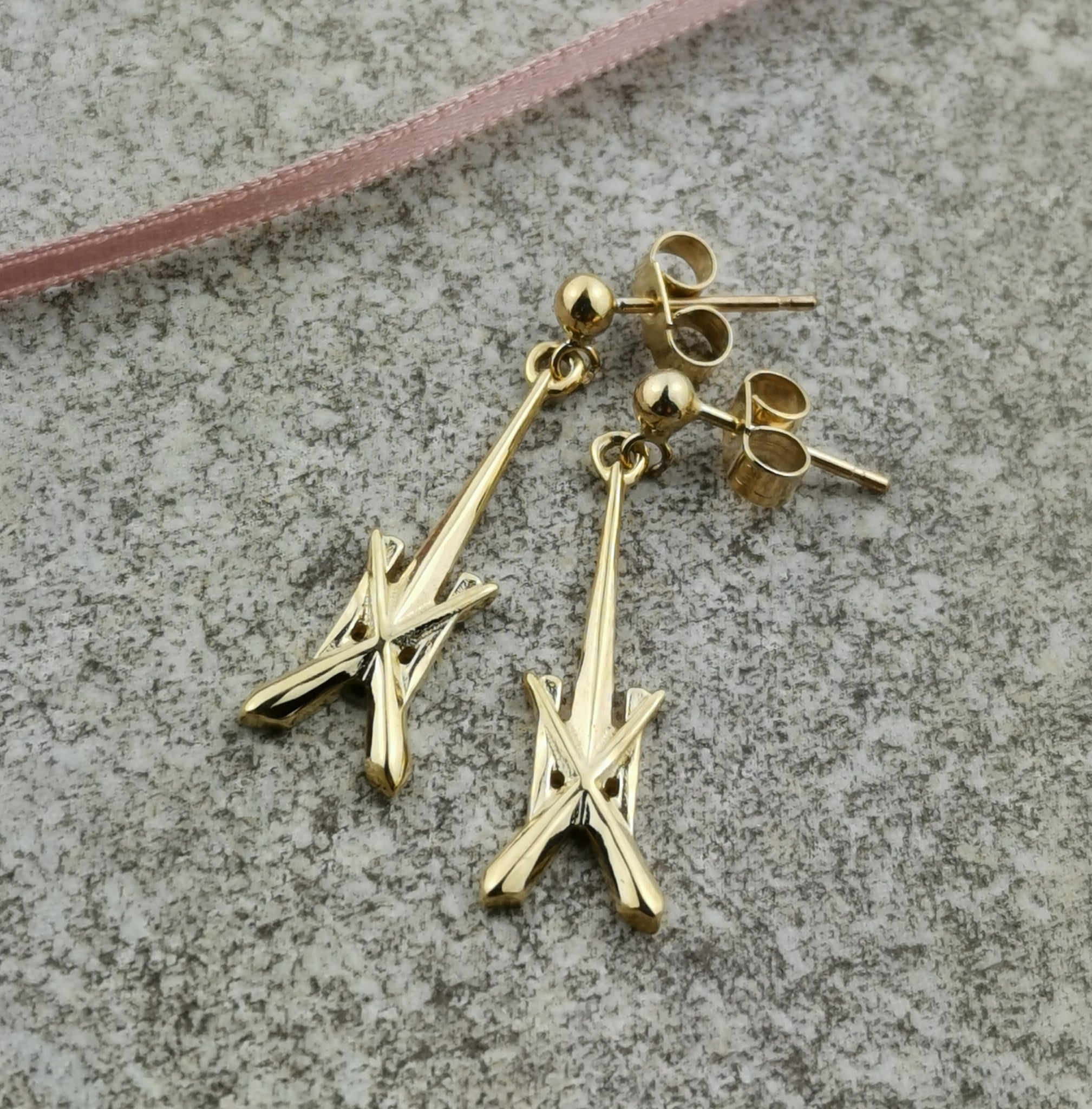 9ct Gold St Michael's Spire earrings