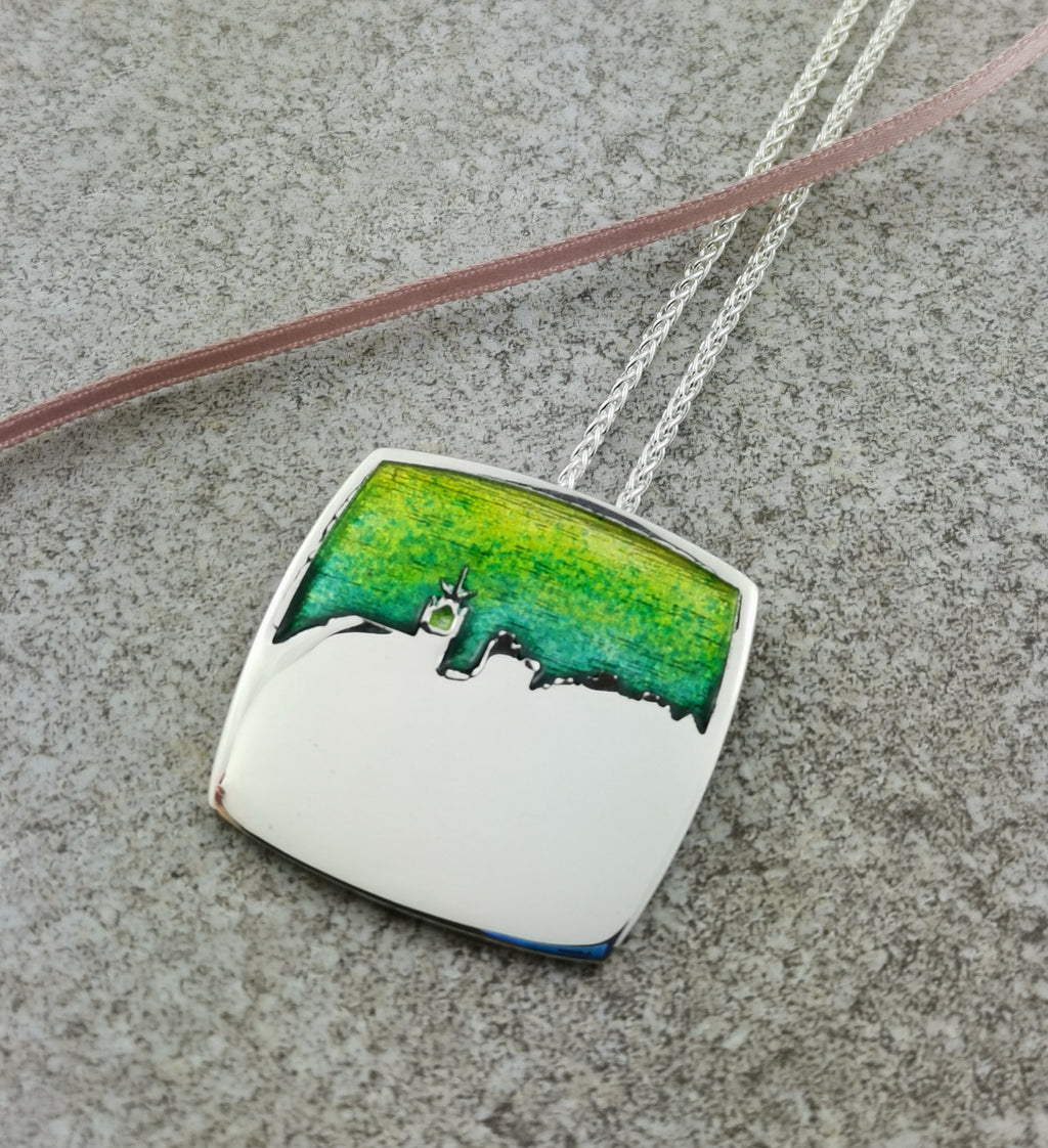 Sterling Silver Linlithgow Skyline Pendant (large)