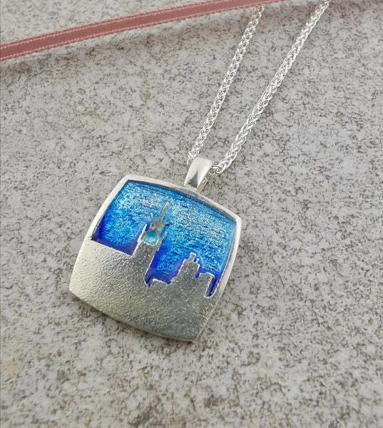 Sterling Silver Linlithgow Skyline pendant (medium)