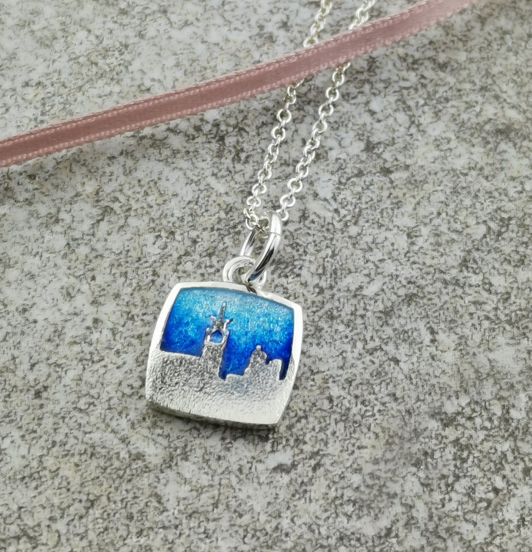 Sterling Silver Linlithgow skyline pendant (small)