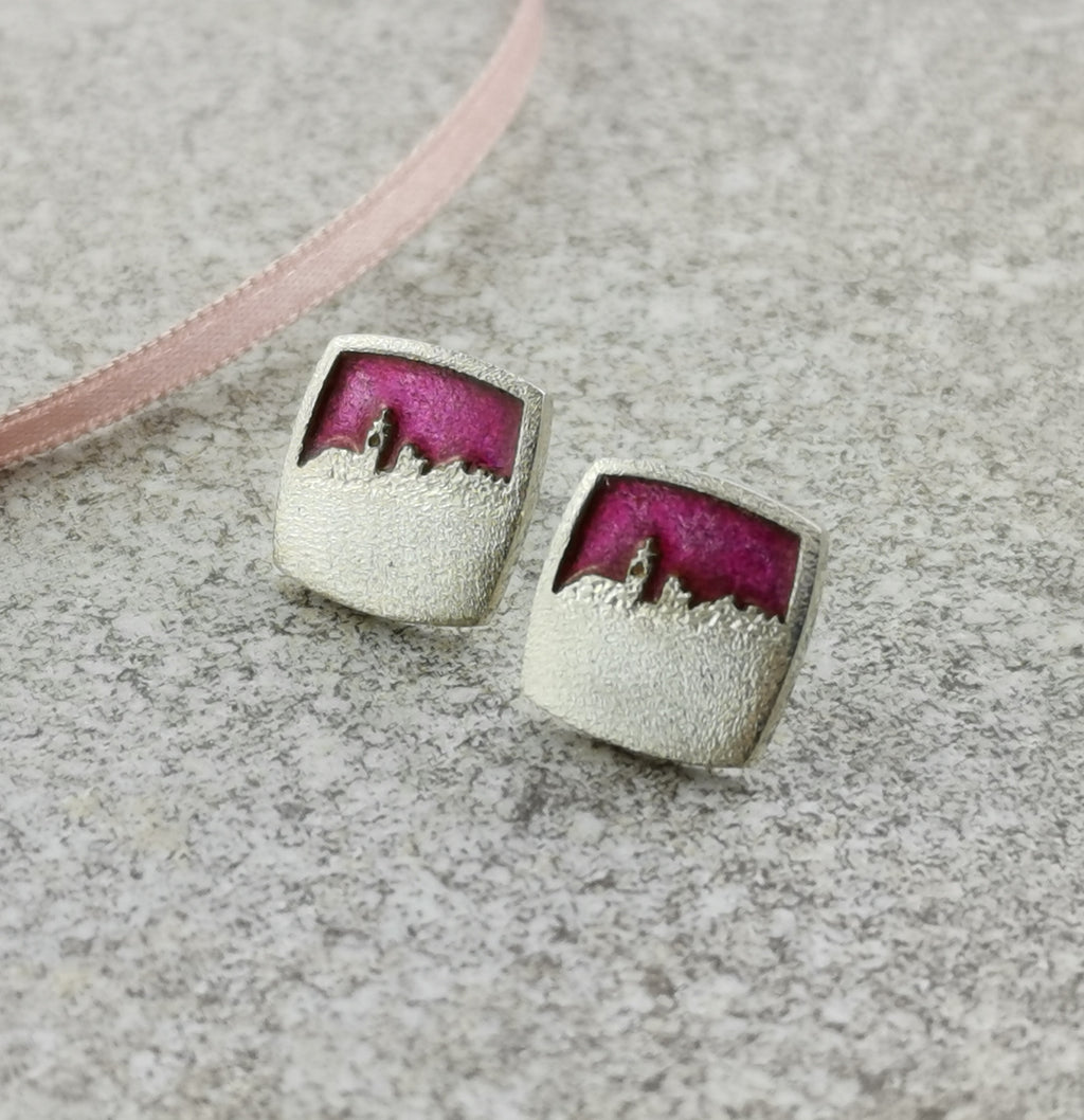 Sterling silver Linlithgow Skyline earrings