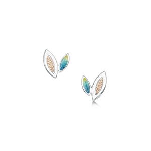 Seasons Gold Leaves Petite Stud Earrings