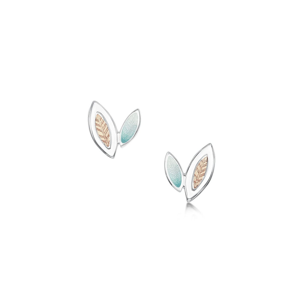 Seasons Gold Leaves Petite Stud Earrings