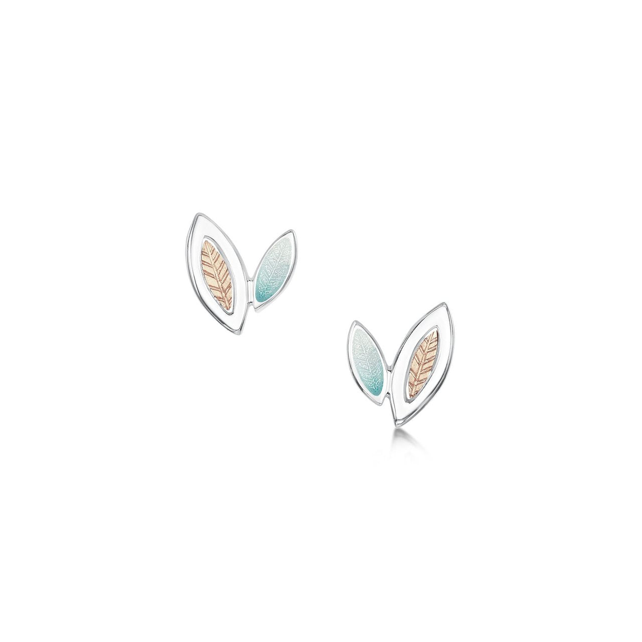 Seasons Gold Leaves Petite Stud Earrings