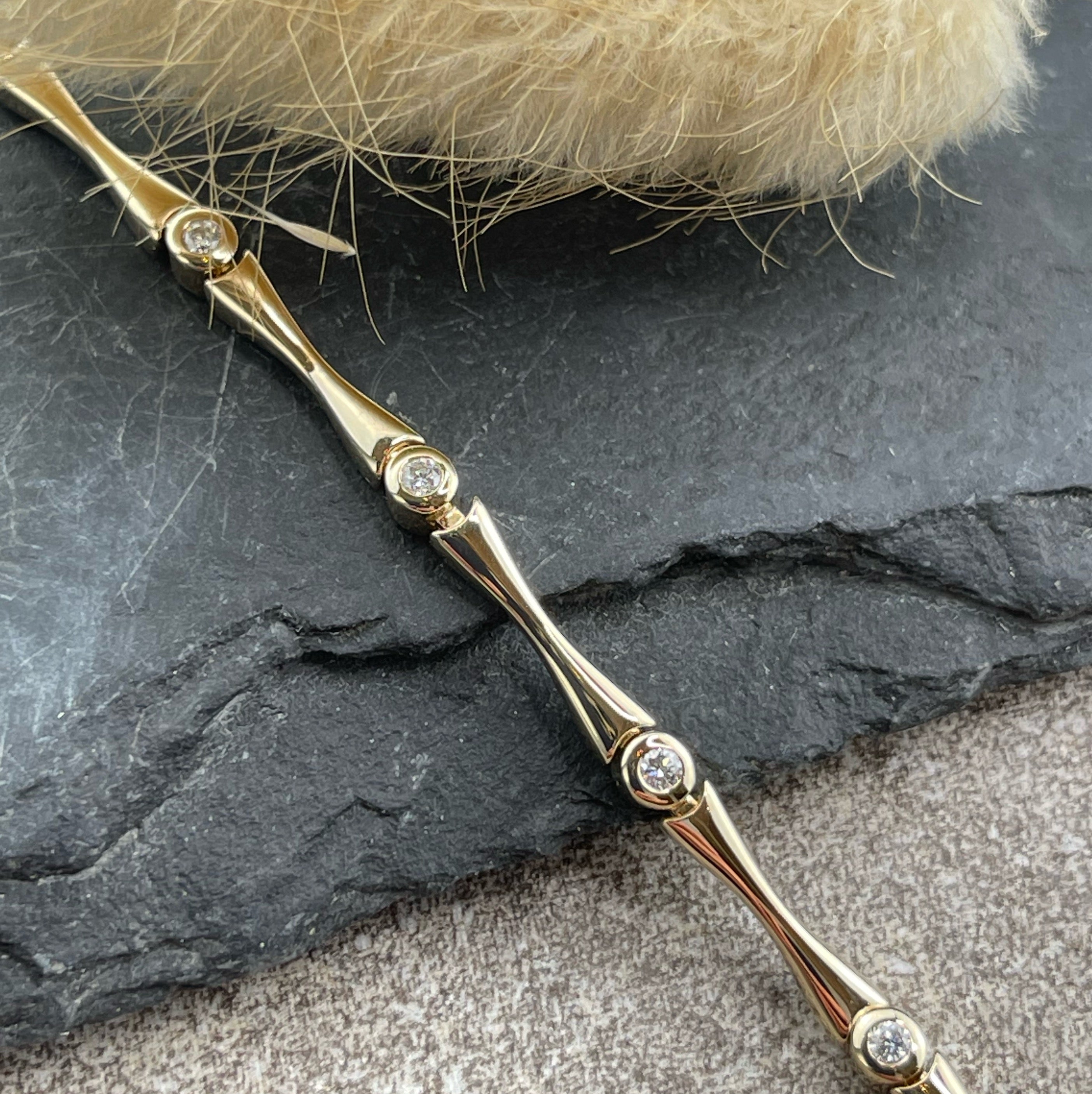 Diamond bubble bracelet
