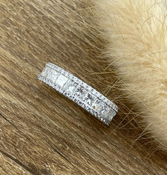 Princess cut diamond dress ring