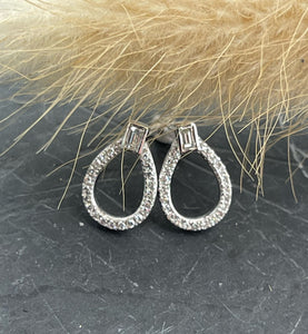Diamond teardrop earrings