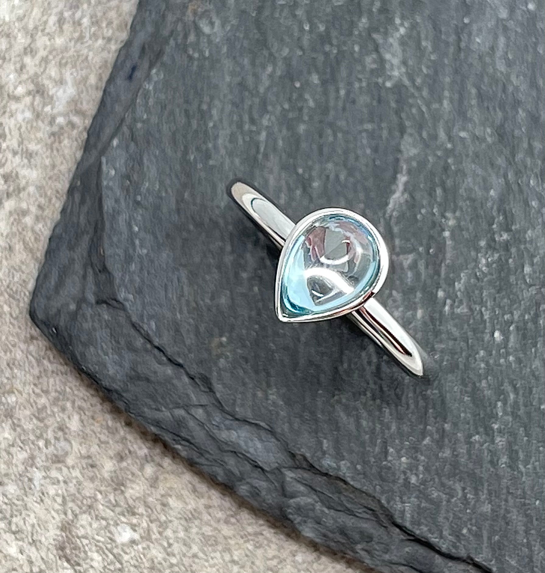 Blue topaz ring