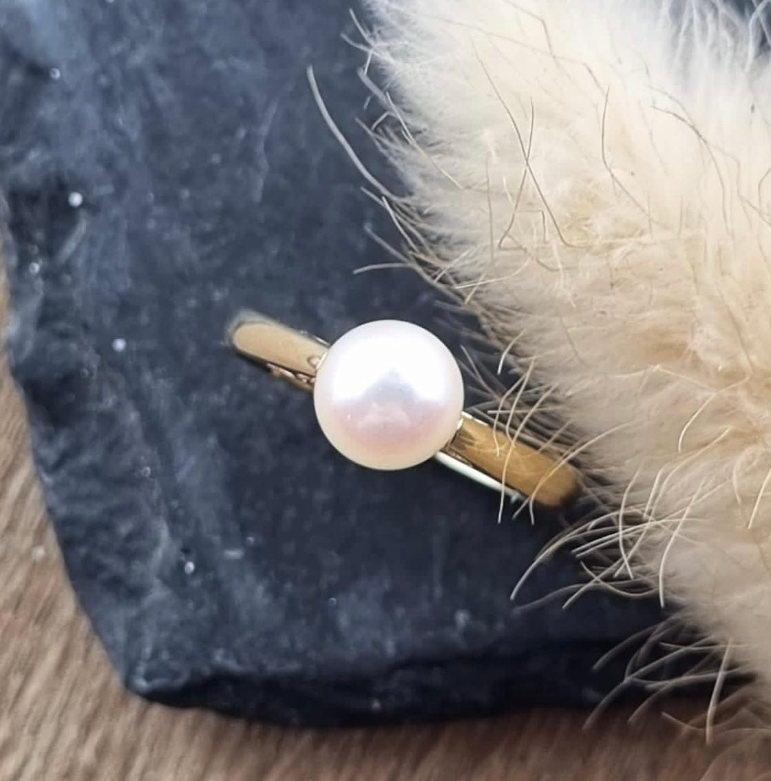 Pearl single stone ring