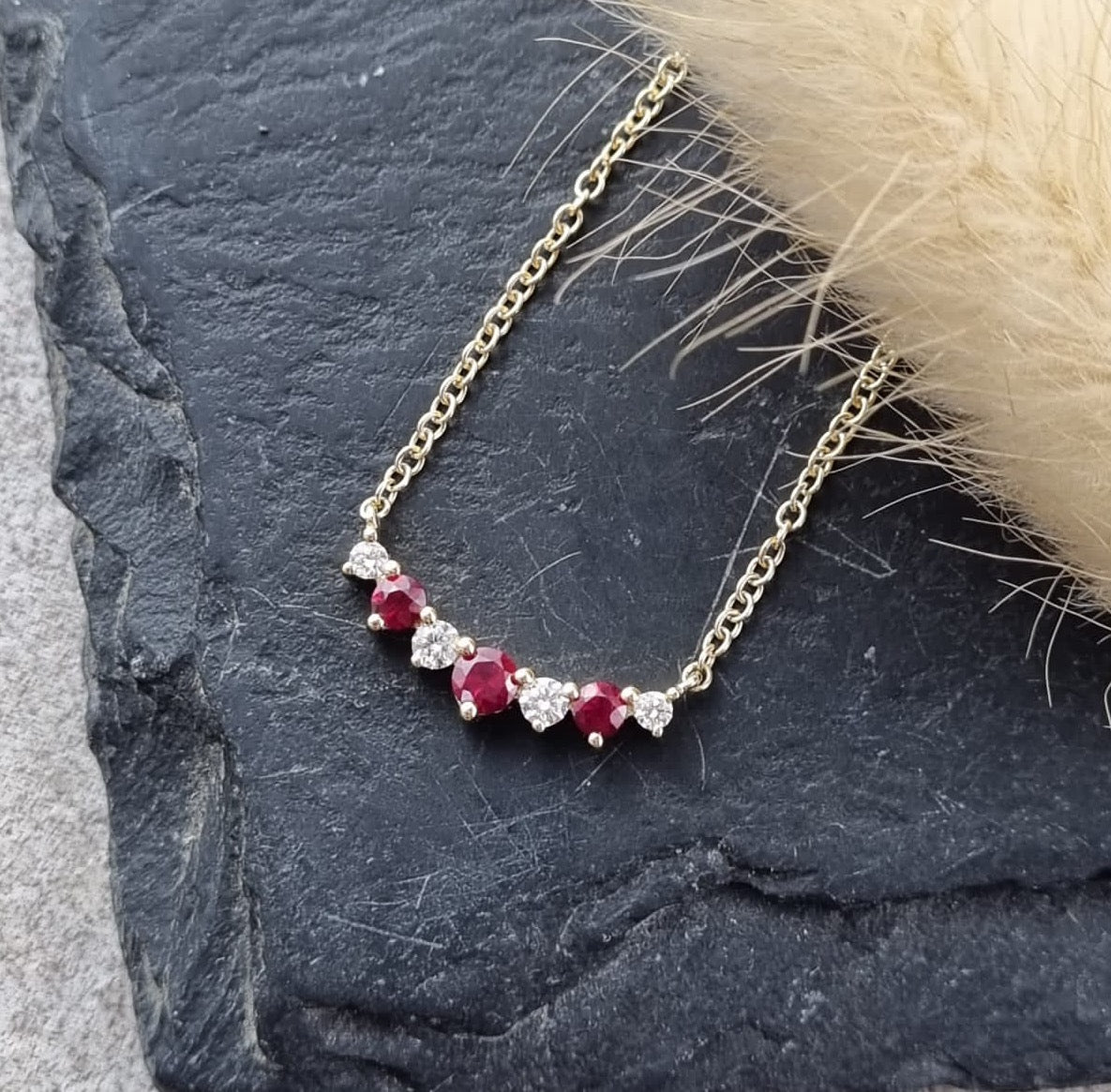 Ruby and diamond tiara pendant