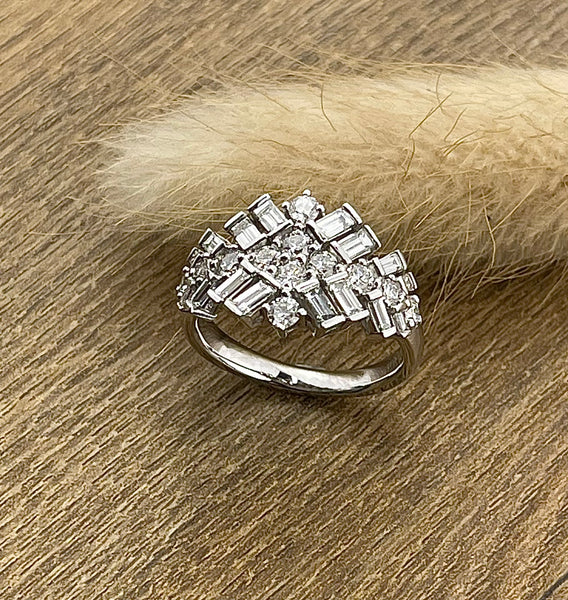 Baguette diamond fancy dress ring