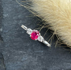 Ruby and diamond trilogy ring