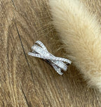 Triple row layered diamond ring