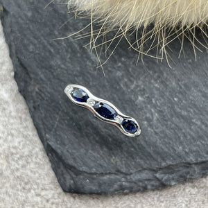 Oval sapphire eternity ring