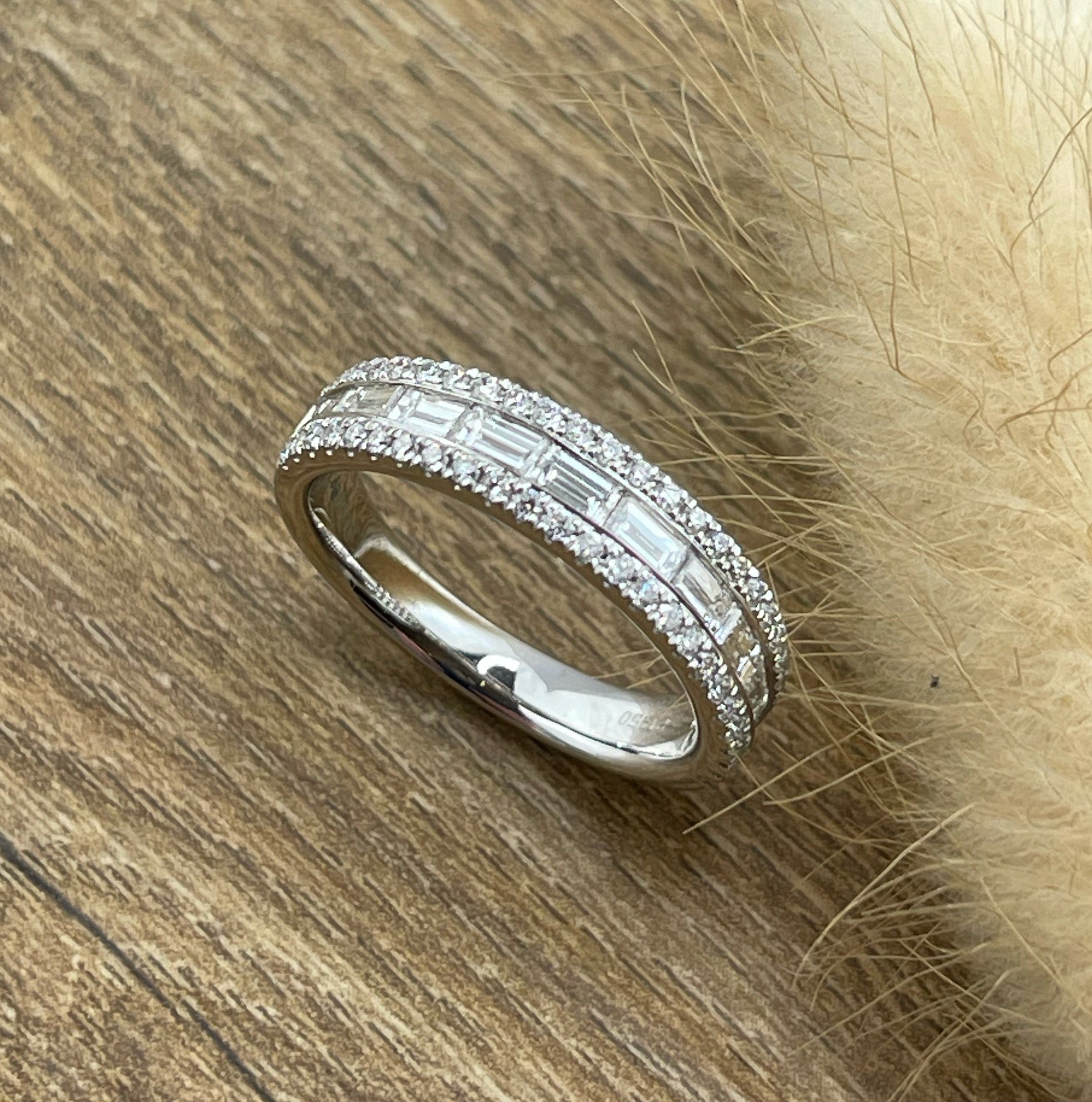 Baguette diamond dress ring